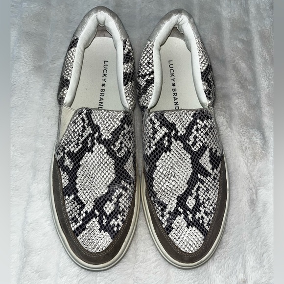 Lucky Brand Shoes - Lucky Brand Black and White Snake Print Sneakers